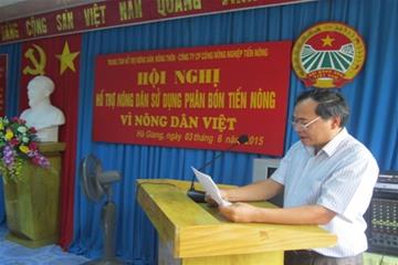 Hội Nông dân tỉnh Hà Giang tổ chức hội nghị phổ biến chương trình hỗ trợ nông dân sử dụng phân bón Tiến Nông vì Nông dân Việt